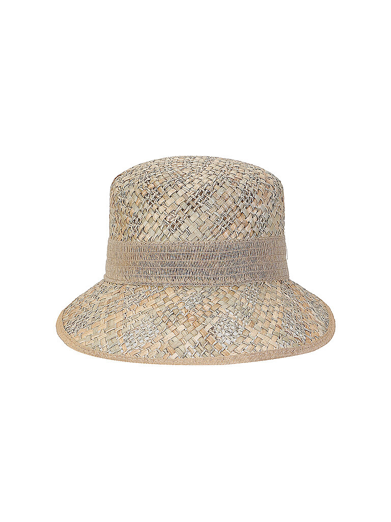 Visiera da sole in paglia da donna beige 57