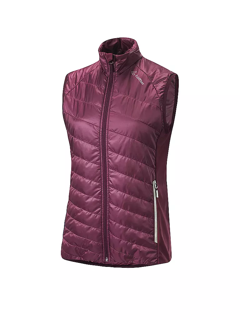 LÖFFLER | Damen Langlauf-Weste PL60 | Rosso scuro