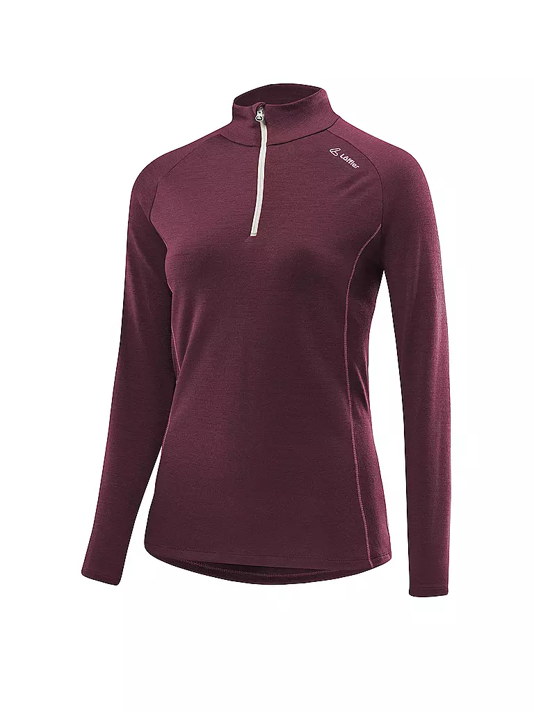 LÖFFLER | Damen Langlaufshirt Midlayer transtex® Merino | Rosso scuro