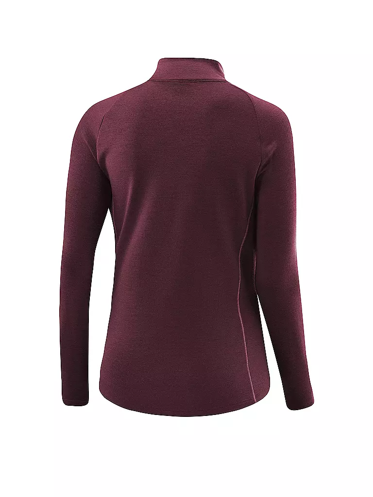 LÖFFLER | Damen Langlaufshirt Midlayer transtex® Merino | Rosso scuro