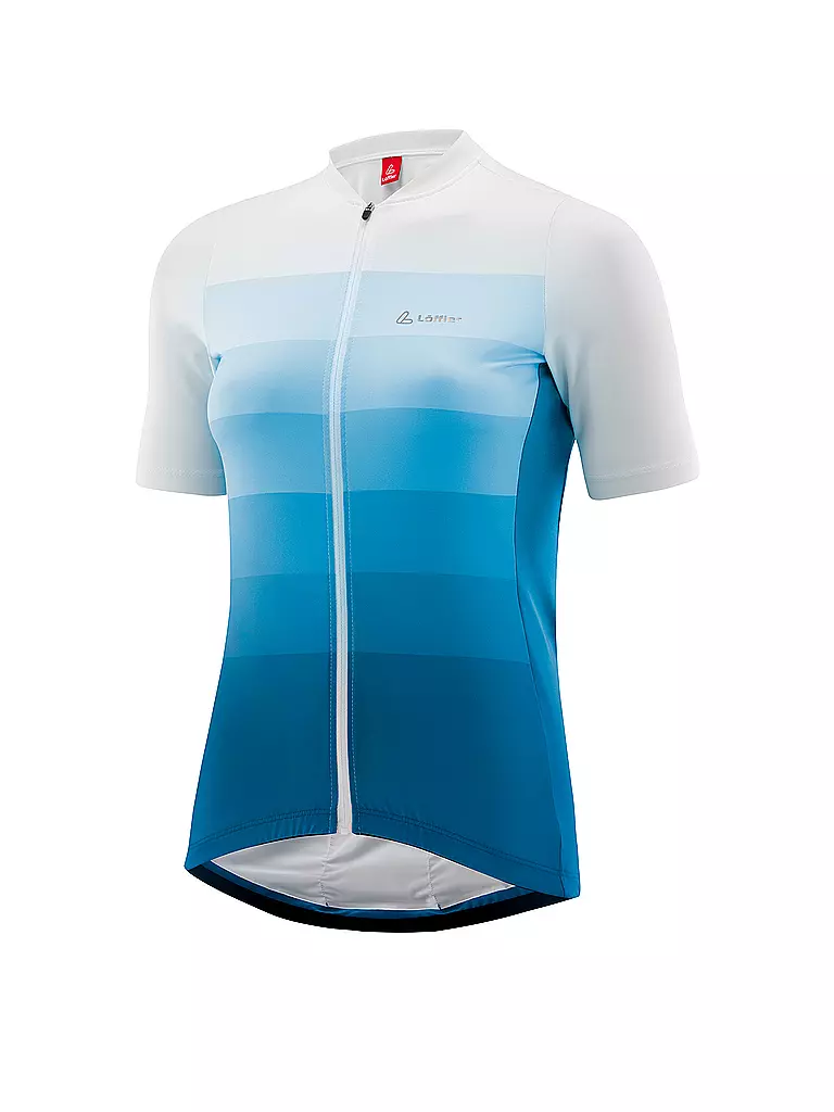 LÖFFLER | Damen Radtrikot Rainbow FZ | Blu chiaro