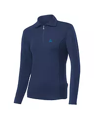 LÖFFLER | Damen Zip-Rolli Basic Transtex | Blu scuro