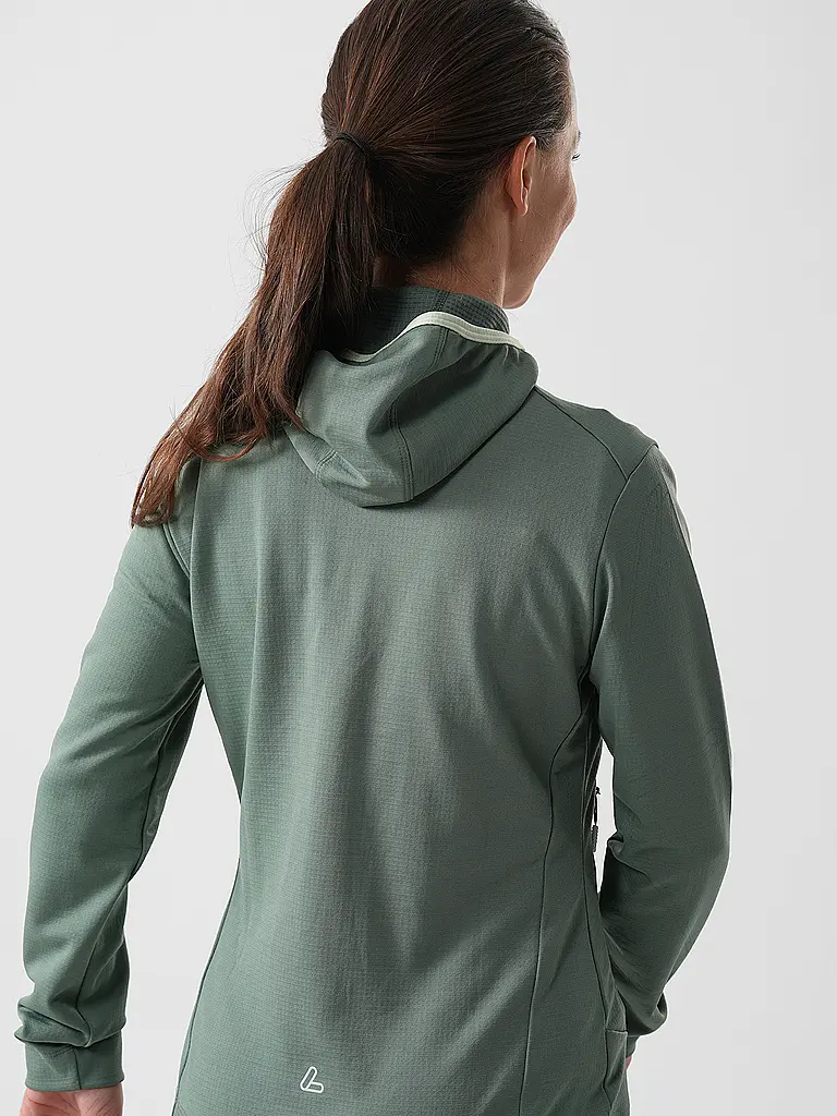 LÖFFLER | Giacca in pile da sci di fondo da donna Tech-Merino Hoodie | 