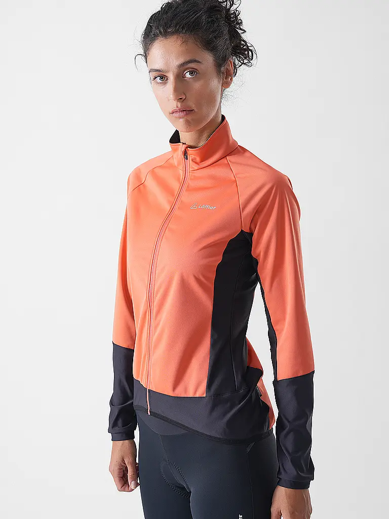 LÖFFLER | Giacca invernale da ciclismo da donna Alpha Airblocc Light | Corallo
