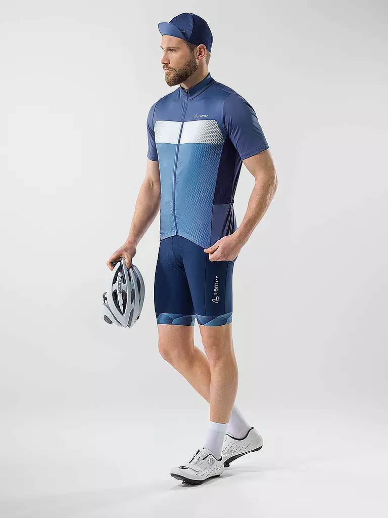 LÖFFLER | Herren Radtrikot Grady Mid FZ | Blu scuro