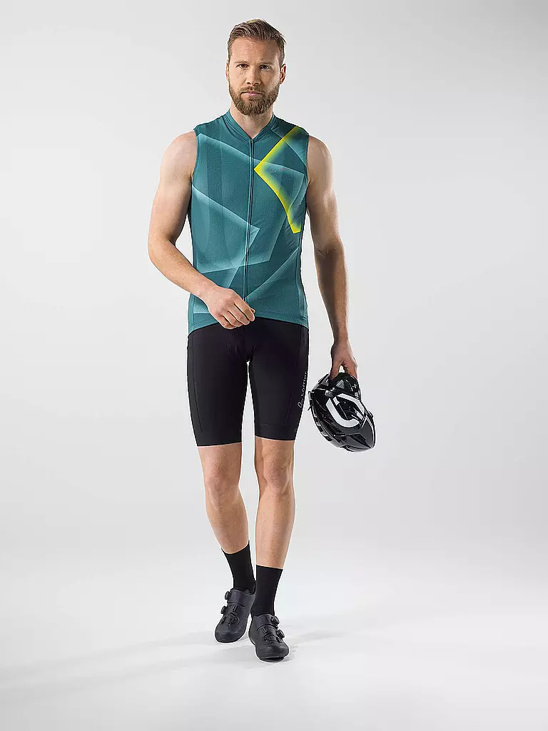 LÖFFLER | Herren Radtrikot Penta Vent FZ SL | Petrolio