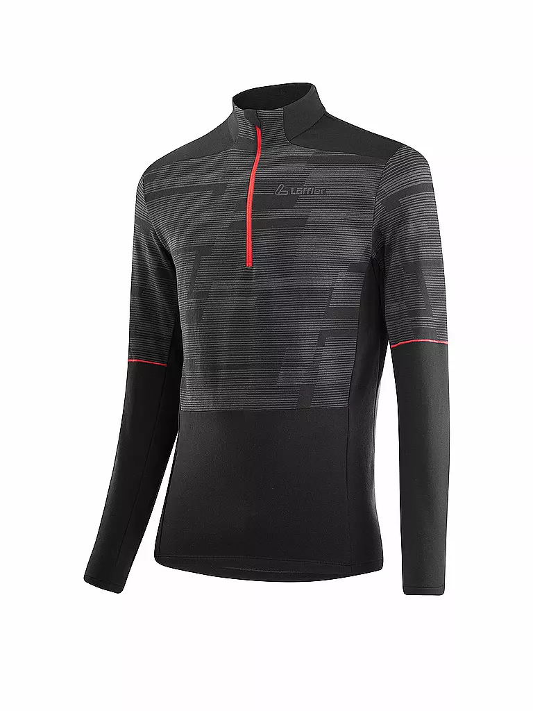 LÖFFLER | Herren Unterzieh Zipshirt TRANSTEX® Hywa | Nero