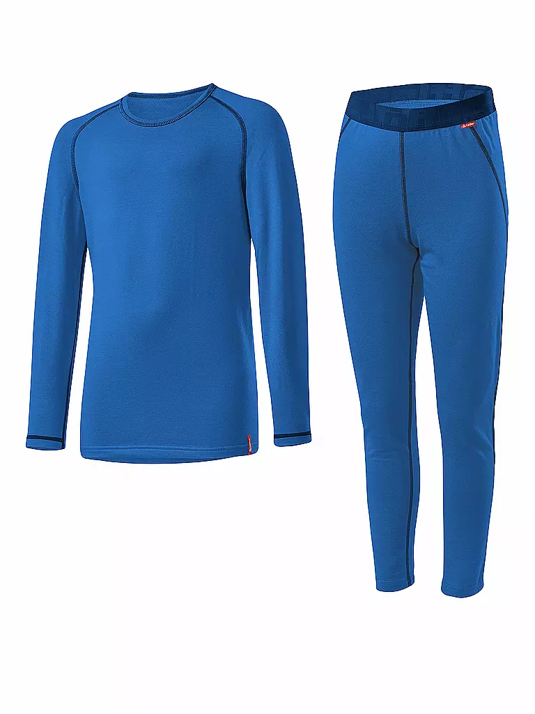 LÖFFLER | Set di biancheria intima funzionale per bambini TRANSTEX® WARM | Blu