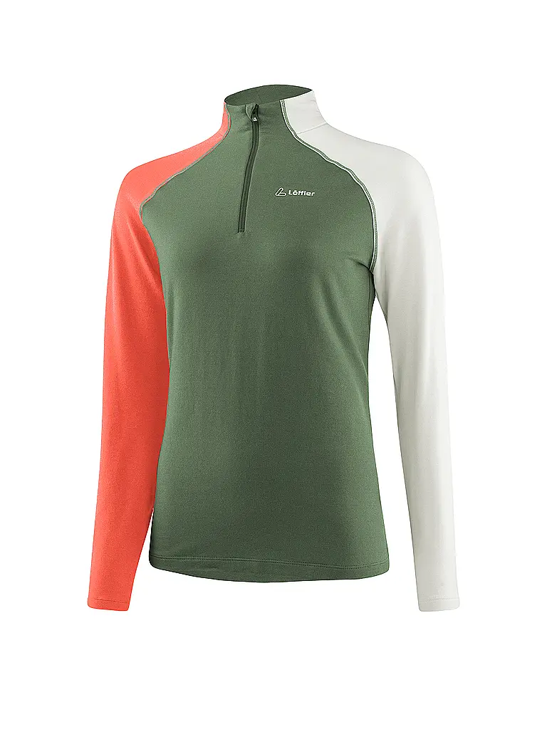 LÖFFLER | Zipshirt intimo da donna TRANSTEX® Coblo | Oliva