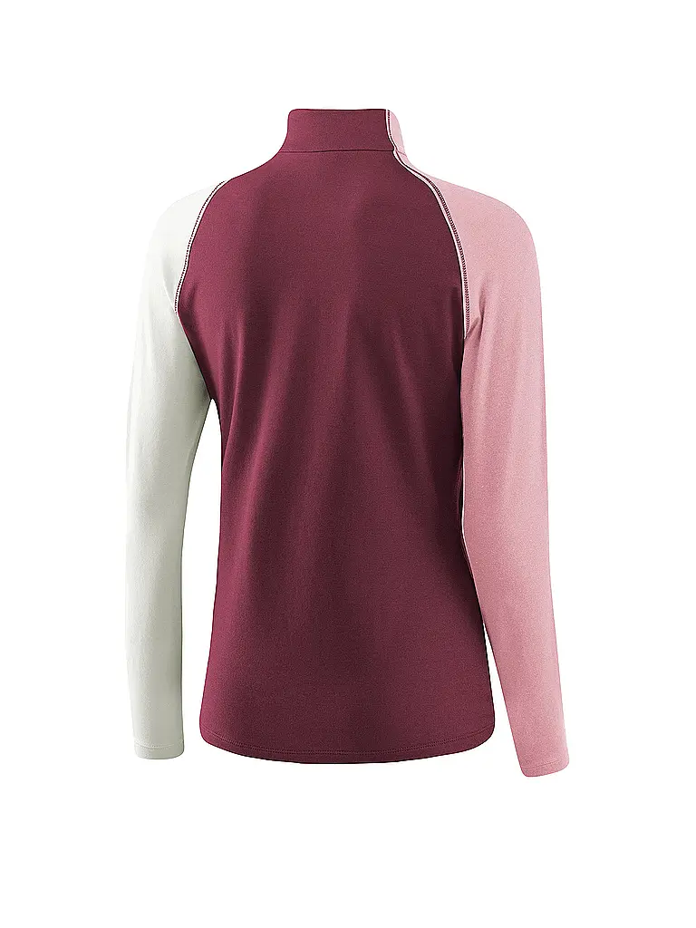 LÖFFLER | Zipshirt intimo da donna TRANSTEX® Coblo | Rosso scuro