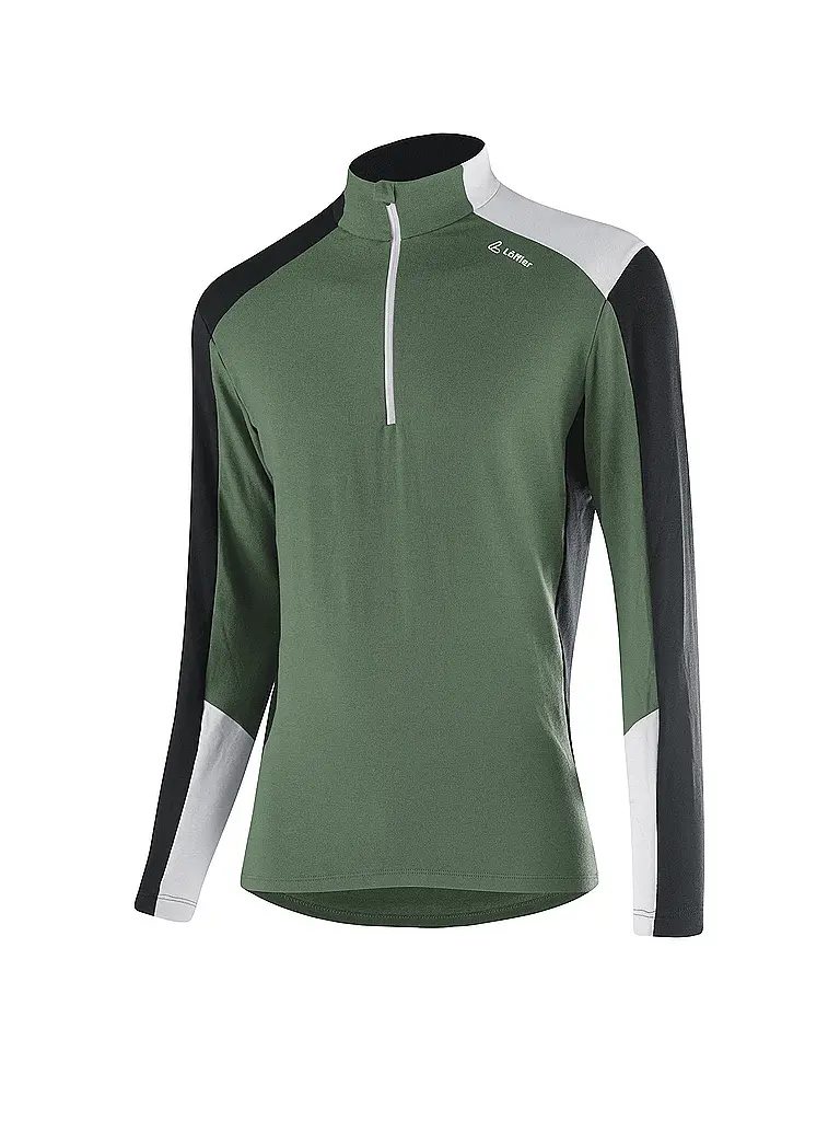 LÖFFLER | Zipshirt intimo da uomo HARLEY TRANSTEX® | Oliva