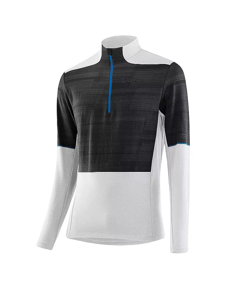 LÖFFLER | Zipshirt intimo da uomo TRANSTEX® Hywa | Nero