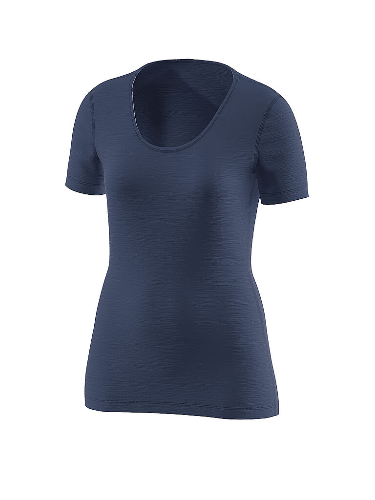 Löffler Maglietta intima da donna Merino Light blu 36