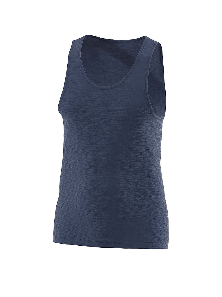 Löffler Canotta intima da uomo Merino Light blu 54