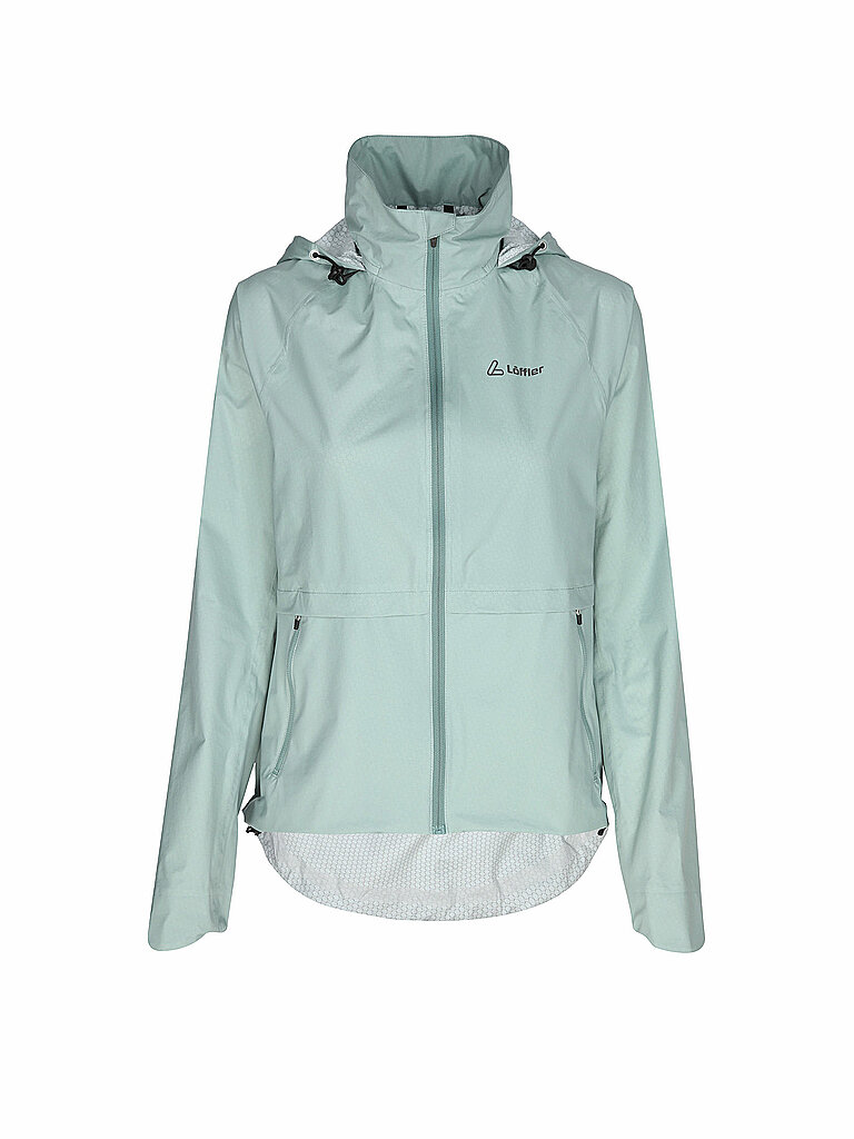 Löffler Giacca da ciclismo da donna WPM Pocked CF con cappuccio verde chiaro 42