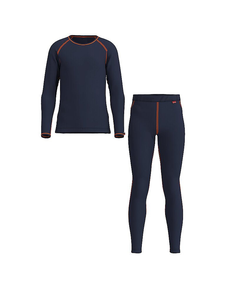 Löffler Set intimo lungo Transtex caldo per bambini blu 128