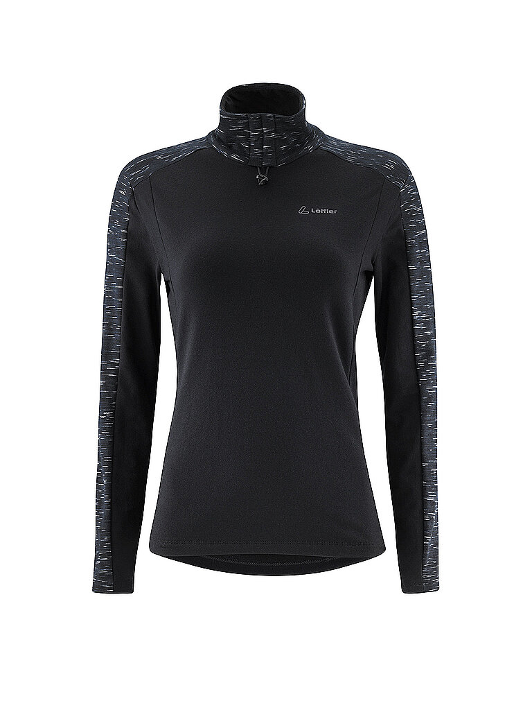 Löffler Maglia intima da sci di fondo da donna a collo alto Starlit Transtex nero 36