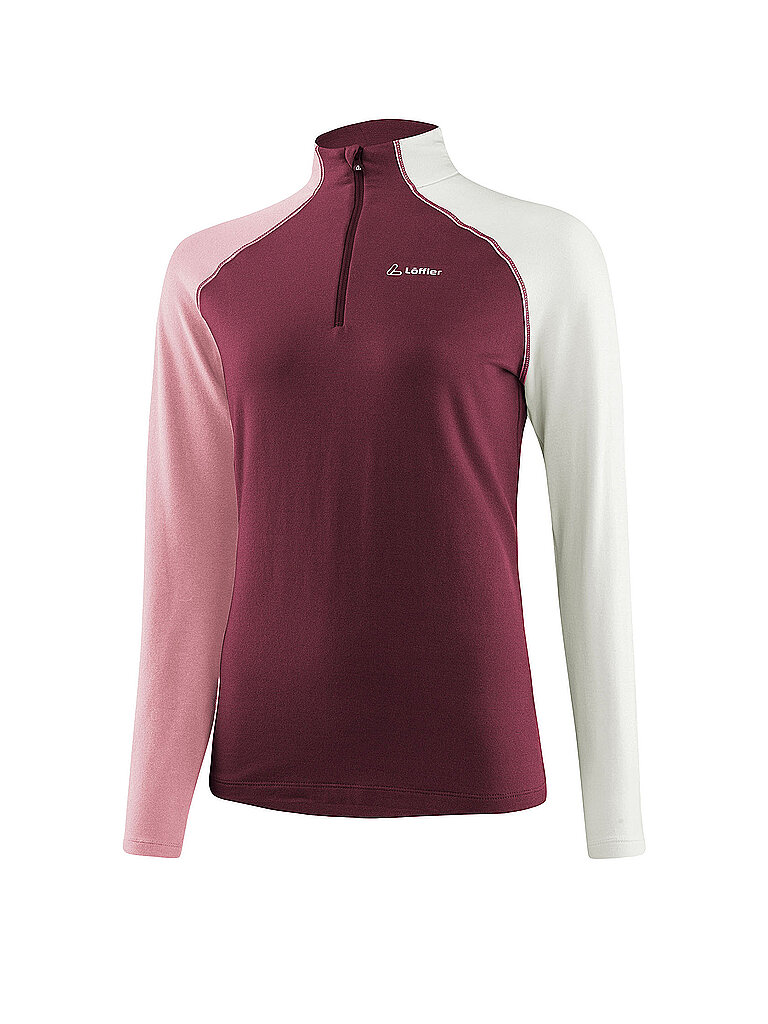 Löffler Zipshirt intimo da donna TRANSTEX® Coblo rosso scuro 34