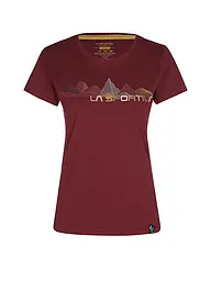 LA SPORTIVA | Maglietta da arrampicata da donna Peaks | Rosso scuro