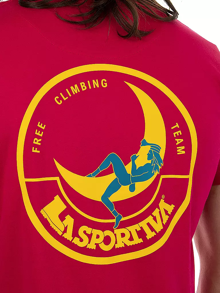 LA SPORTIVA | Maglietta da arrampicata da uomo Climbing on the Moon | Fucsia