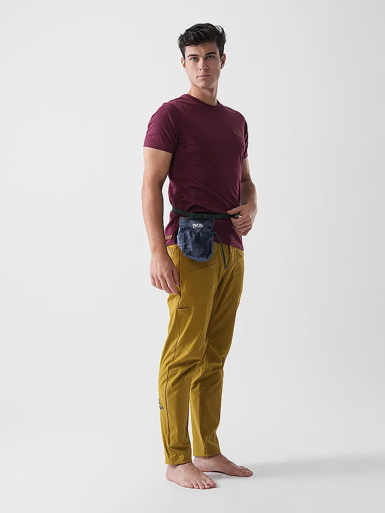 LA SPORTIVA | Maglietta da arrampicata da uomo con logo circolare | Rosso scuro