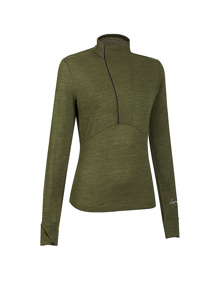Zipshirt funzionale da donna Alexandra verde scuro 42