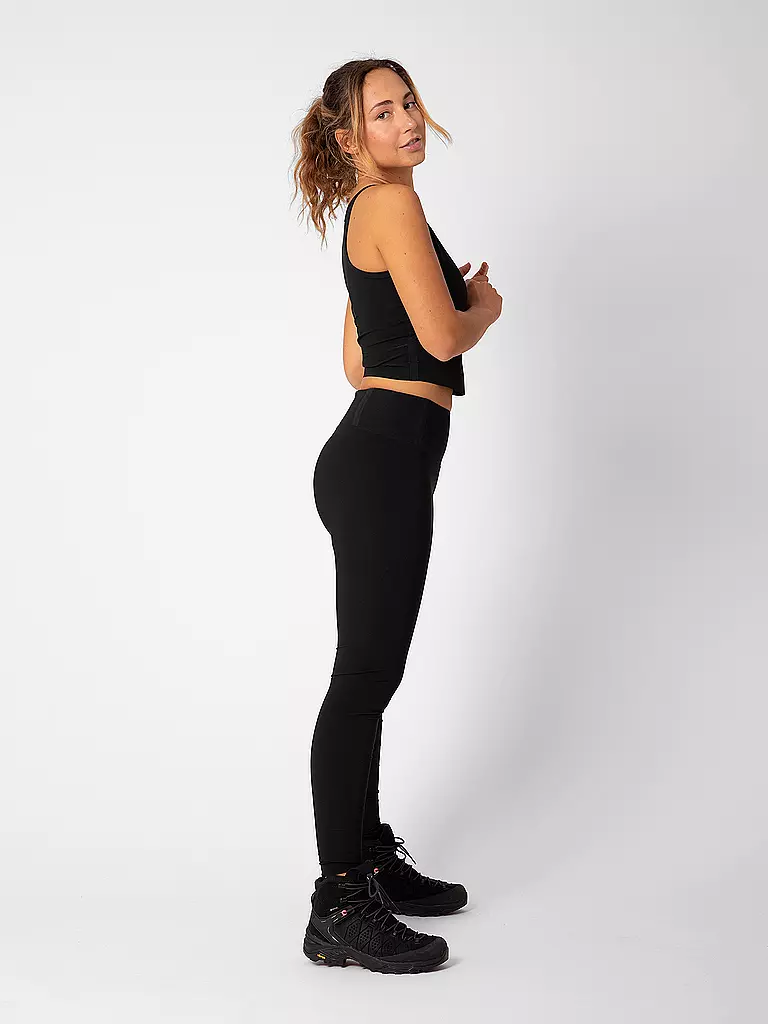 LAMUNT | Canotta funzionale da donna Lisa Tailor Cropped | Nero