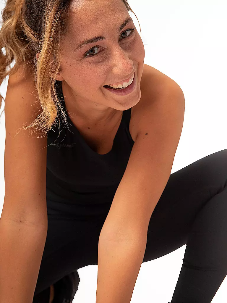 LAMUNT | Canotta funzionale da donna Lisa Tailor Cropped | Nero