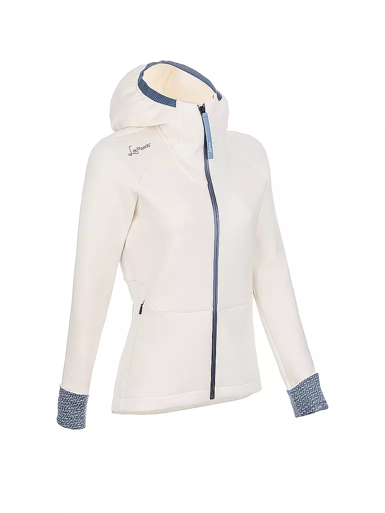 LAMUNT | Damen Fleecejacke Antje Thermal Hoodie | Bianco