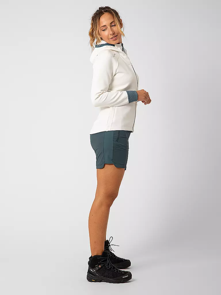 LAMUNT | Damen Fleecejacke Antje Thermal Hoodie | Bianco