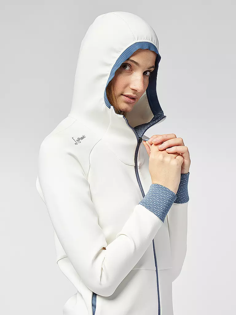 LAMUNT | Damen Fleecejacke Antje Thermal Hoodie | Bianco