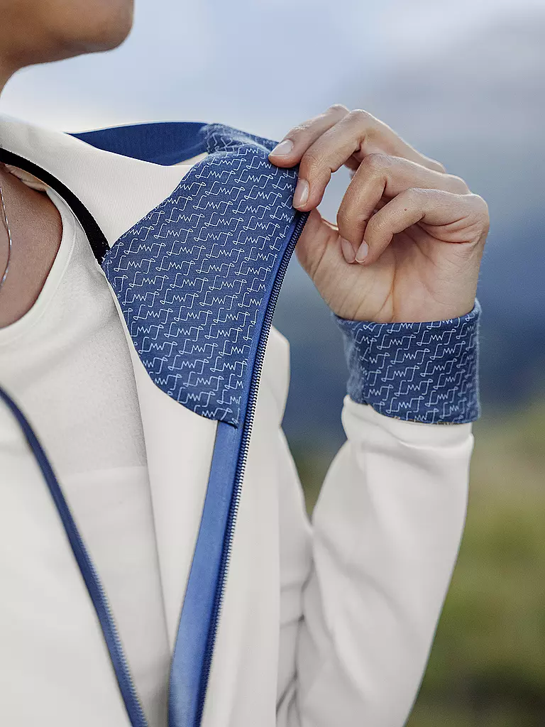 LAMUNT | Damen Fleecejacke Antje Thermal Hoodie | Bianco