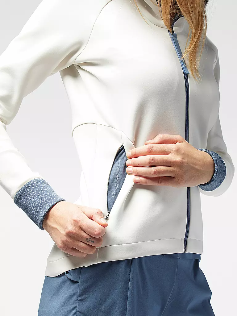 LAMUNT | Damen Fleecejacke Antje Thermal Hoodie | Bianco