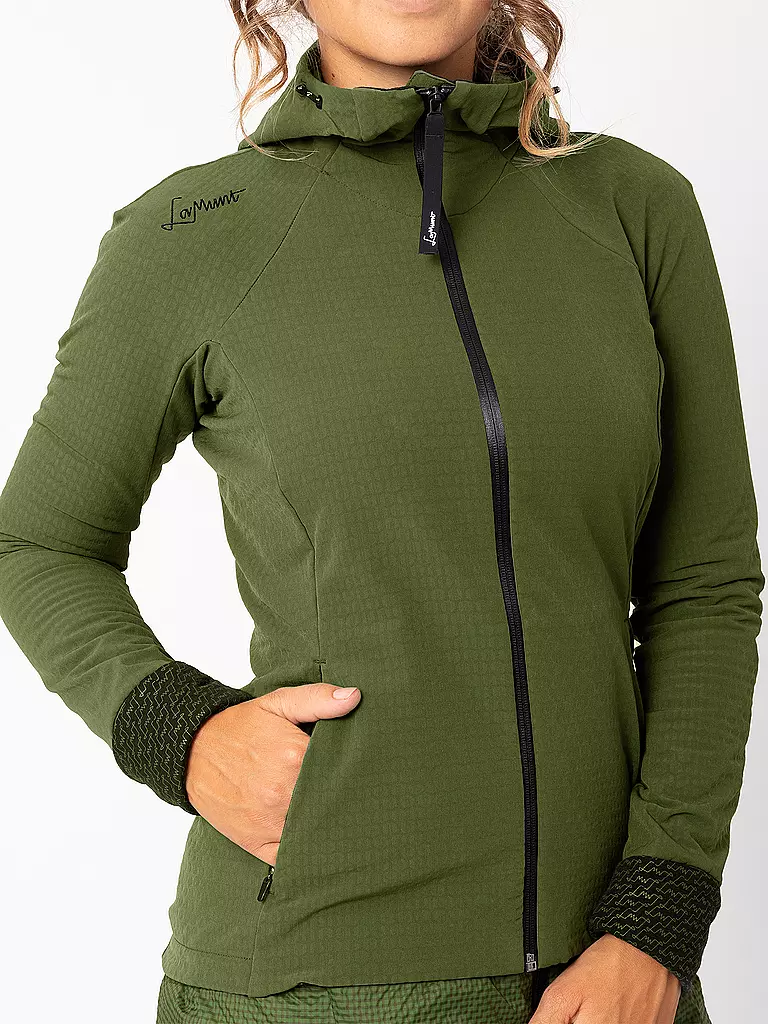 LAMUNT | Giacca da trekking da donna Paola Tech Hoodie | Verde scuro