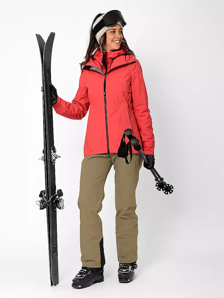 LAMUNT | Giacca da turismo da donna Tiziana 3L WP Shell con cappuccio | Rosso