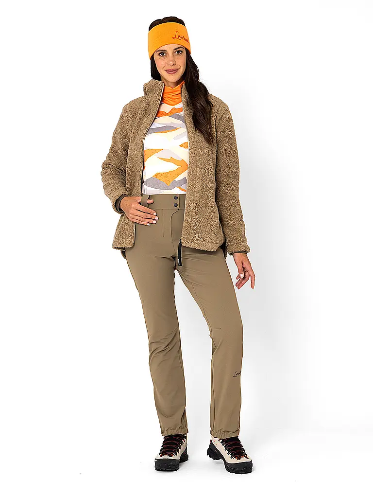 LAMUNT | Giacca in pile da donna Sabine con cappuccio | Cammello