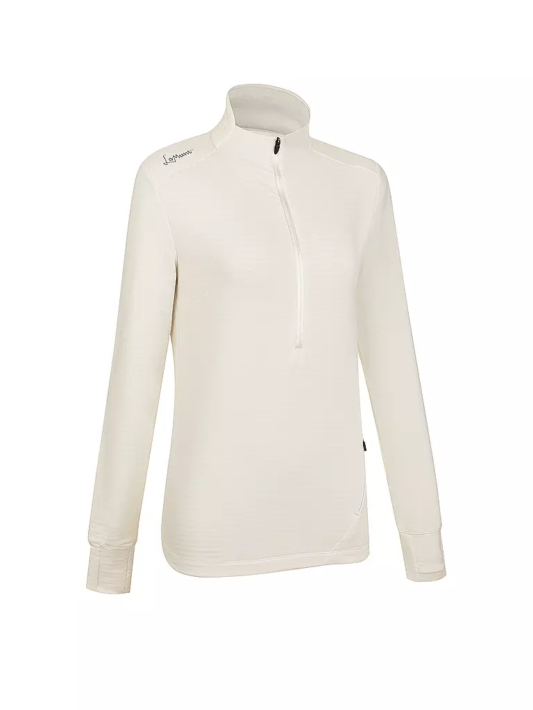 LAMUNT | Zipshirt funzionale da donna Nora | Bianco