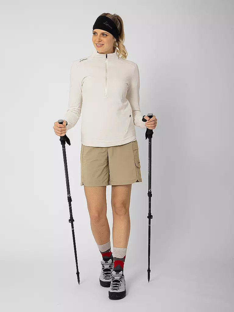 LAMUNT | Zipshirt funzionale da donna Nora | Bianco