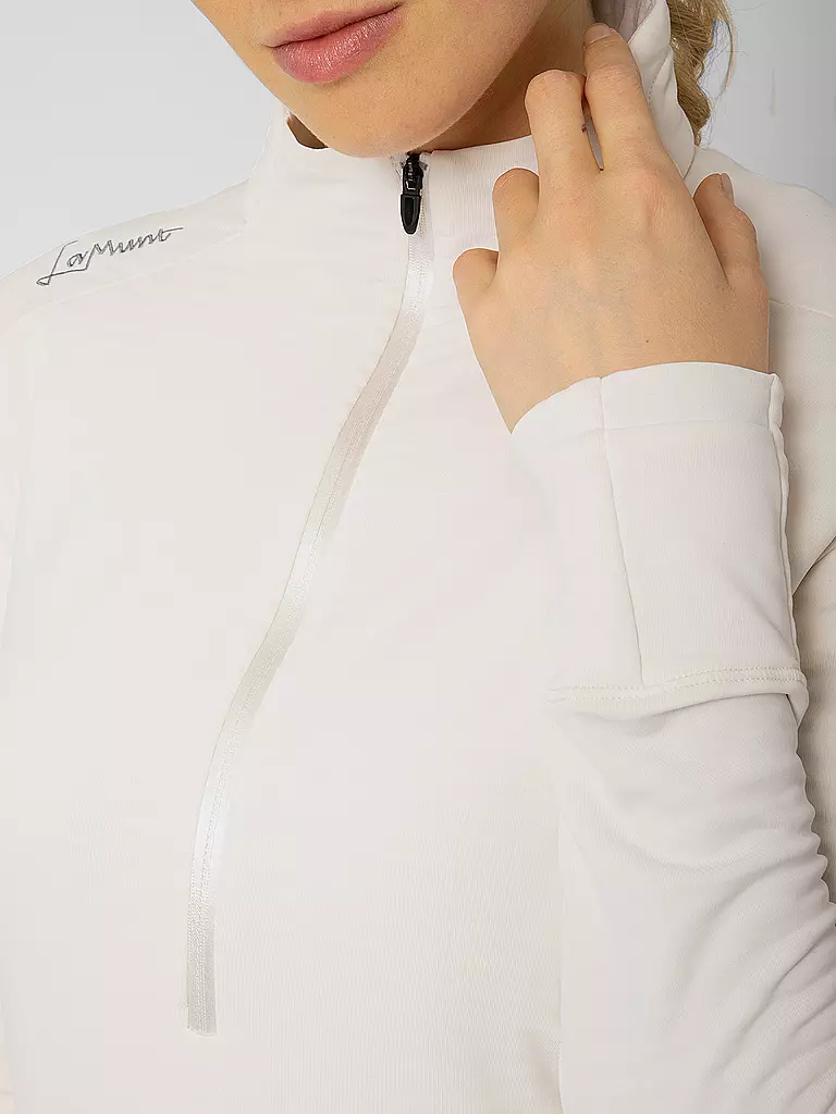 LAMUNT | Zipshirt funzionale da donna Nora | Bianco