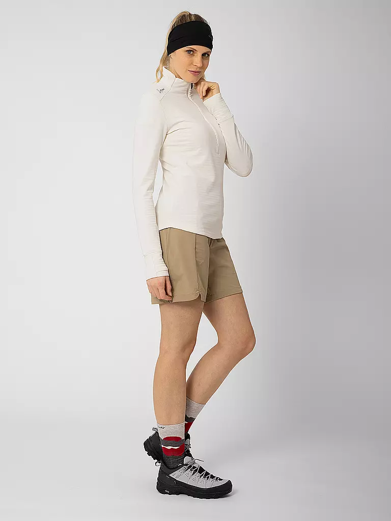 LAMUNT | Zipshirt funzionale da donna Nora | Bianco