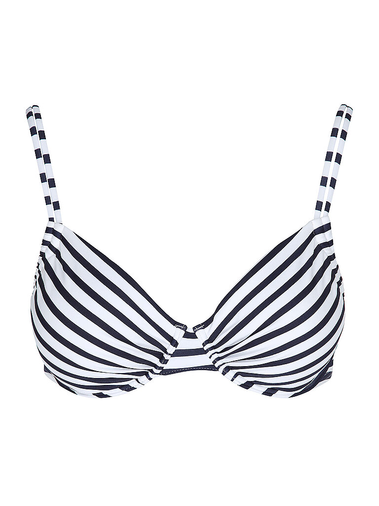 Bikinioberteil Stripes da donna blu 42C
