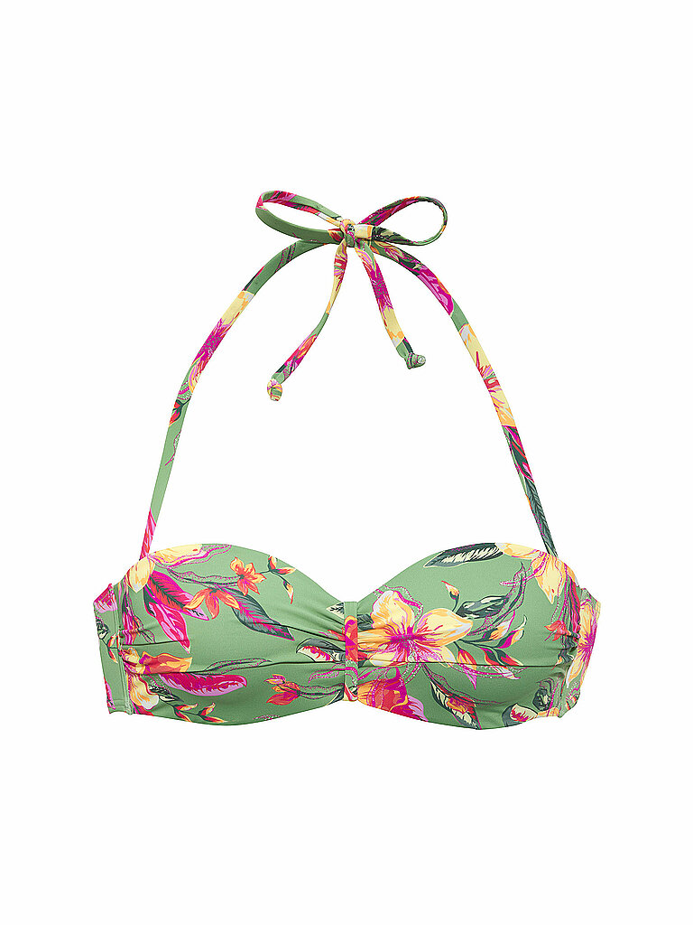 Top bikini da donna verde chiaro 36D