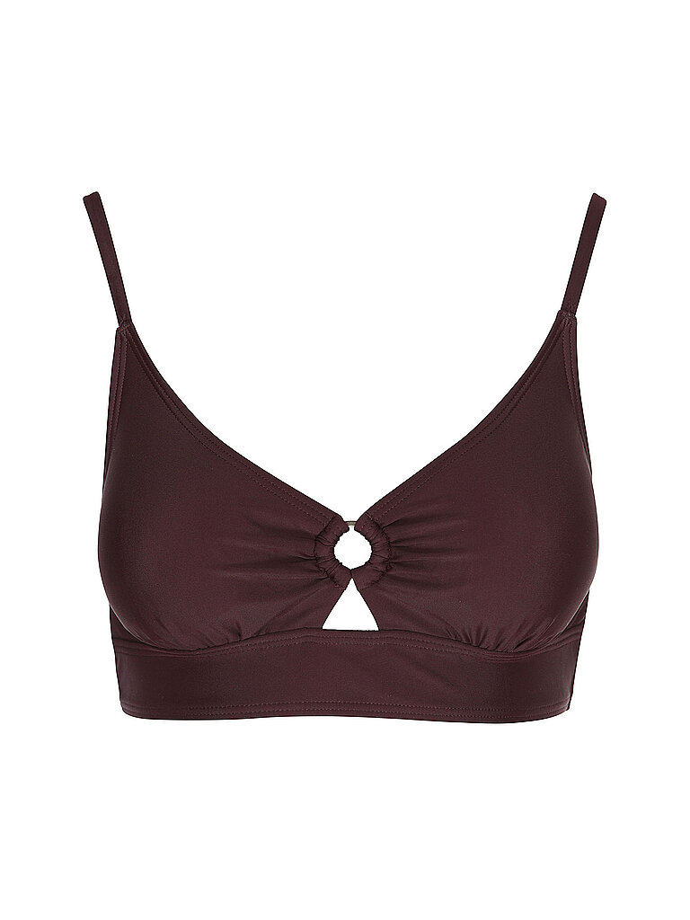 Top bikini bralette da donna rosso scuro 36 E/F
