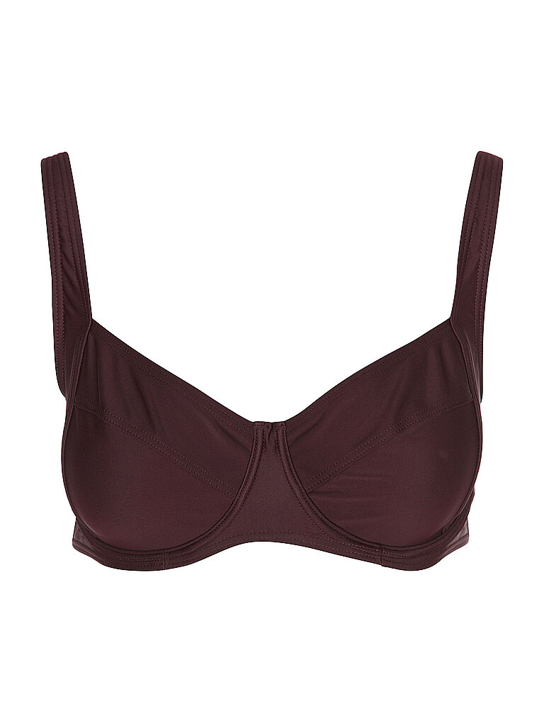 Top bikini da donna con ferretto rosso scuro 44E
