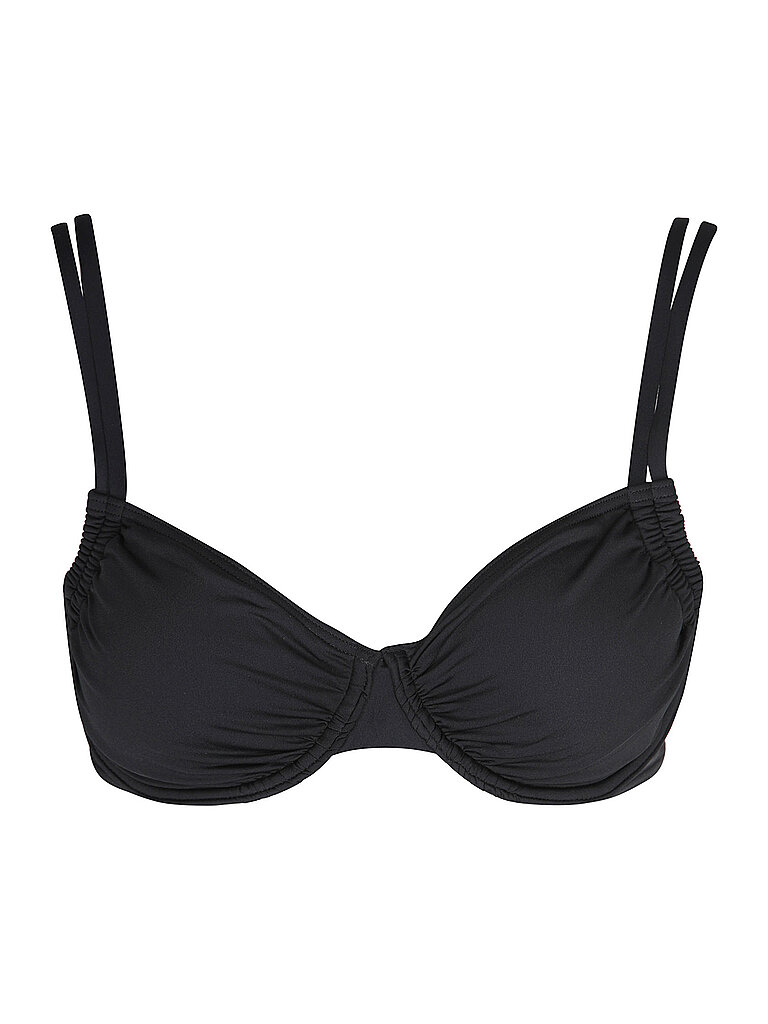Top bikini da donna con ferretto nero 40E