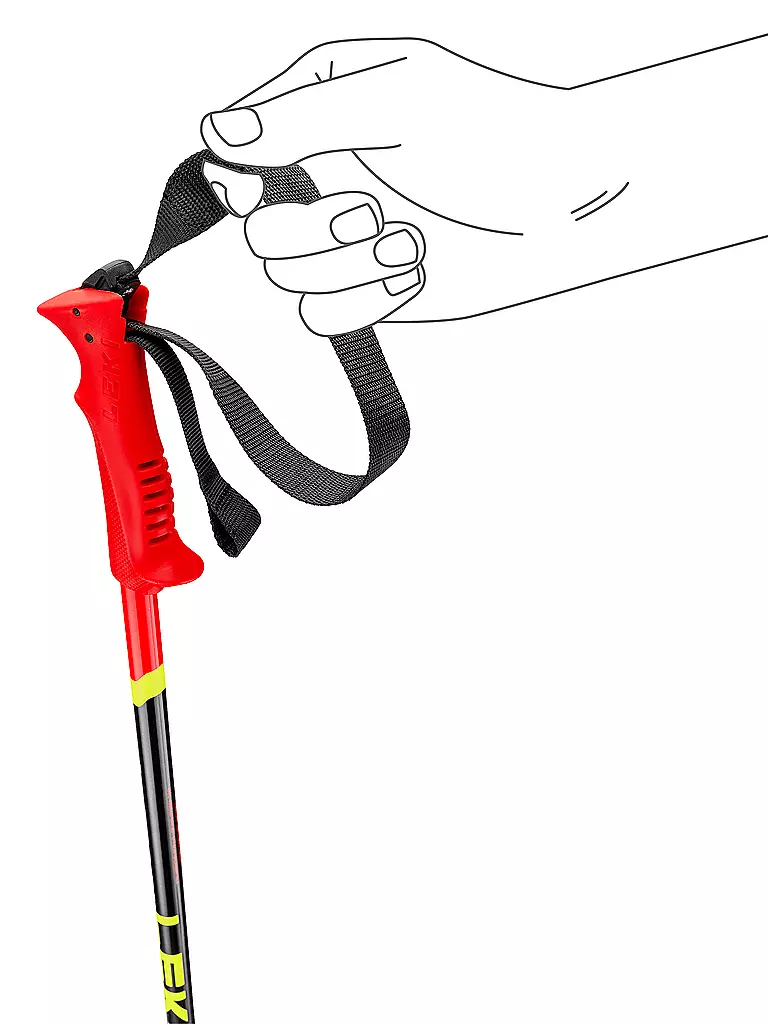 LEKI | Bastoncini da sci per bambini Racing Kids | Rosso