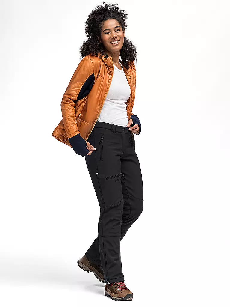 MAIER SPORTS | Pantaloni da trekking da donna Adakit con ghetta antineve | Nero
