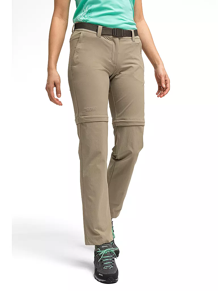 MAIER SPORTS | Pantaloni da trekking da donna Nata2 ZipOff | Beige