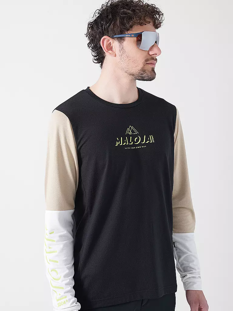 MALOJA | Maglia da ciclismo da uomo AnderterM. | Nero