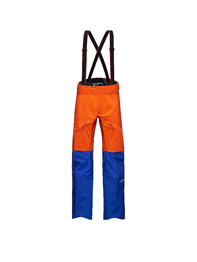 Pantaloni da turismo da uomo Eiger Nordwand Pro 3L GTX HS con bretelle arancione 50